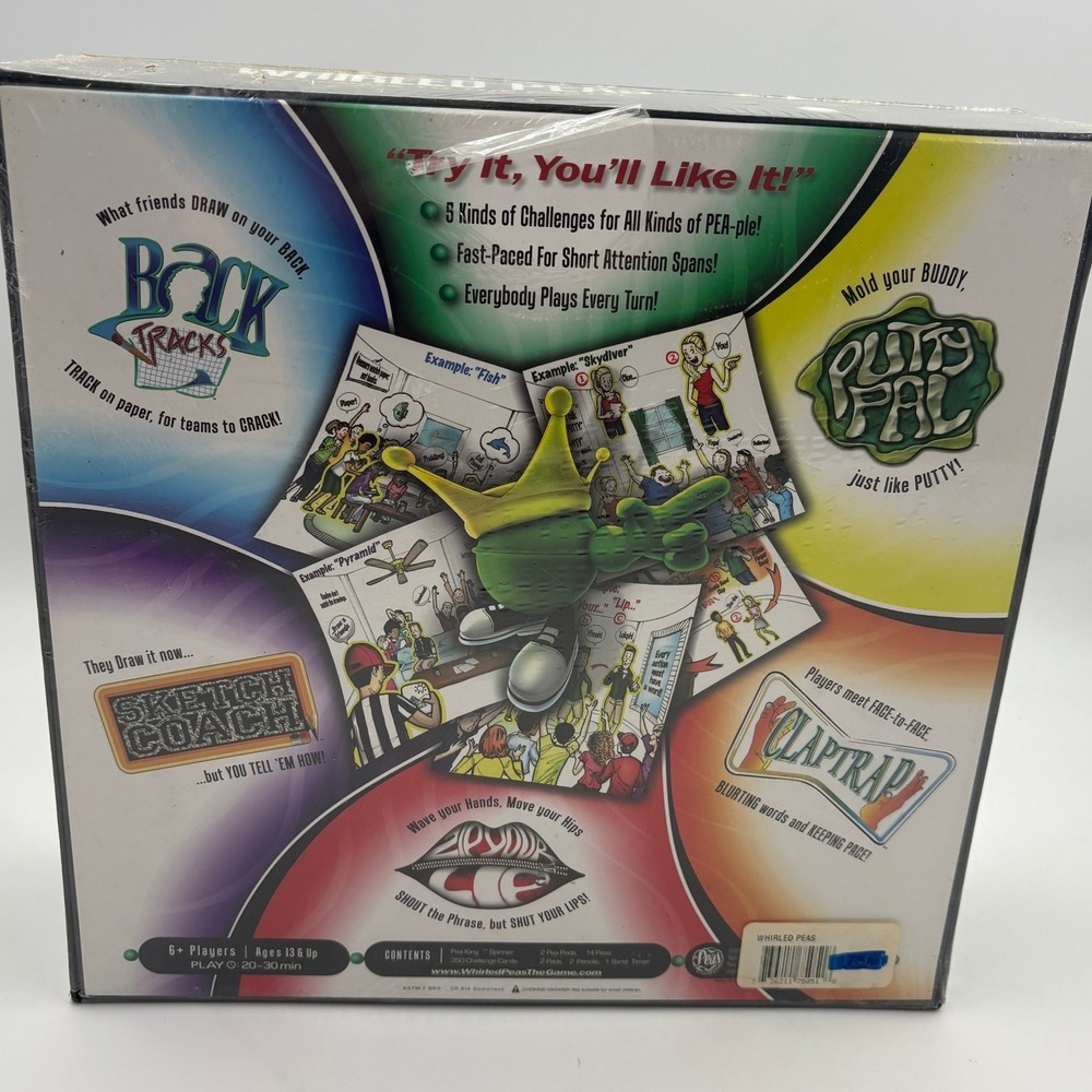 Whirled Peas Welcome to the Party Peas Corp Board Game‎ 2003 Vintage Sealed New - Picture 2 of 4